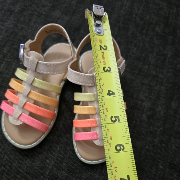 Cat & Jack Glittery Rainbow Kids Slippers - Picture 9 of 10